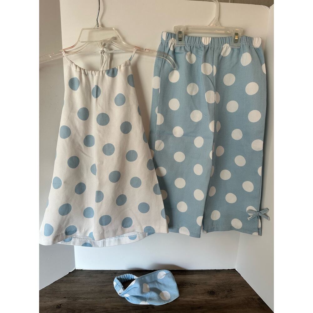Kelly’s Kids outfit Sz L 10 12 3 pc set blue white